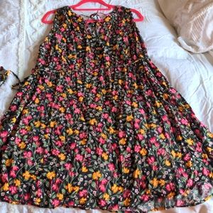 Old Navy Black Floral Dress